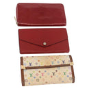 LOUIS VUITTON Multicolor Vernis Wallet 3 Set Multicolor Red LV Auth BA13655-1