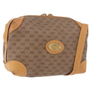 GUCCI Micro GG Supreme Shoulder Bag PVC Beige Gold Auth BA13656-1