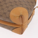 GUCCI Micro GG Supreme Shoulder Bag PVC Beige Gold Auth BA13656-14