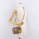GUCCI Micro GG Supreme Shoulder Bag PVC Beige Gold Auth BA13656-23
