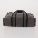 HERMES Fourre Tout Hand Bag Cotton 4 Set Navy Orange gray Auth BA13658-12