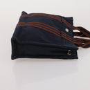 HERMES Fourre Tout Hand Bag Cotton 4 Set Navy Orange gray Auth BA13658-16