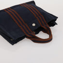 HERMES Fourre Tout Hand Bag Cotton 4 Set Navy Orange gray Auth BA13658-17