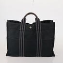 HERMES Fourre Tout Hand Bag Cotton 4 Set Navy Orange gray Auth BA13658-2