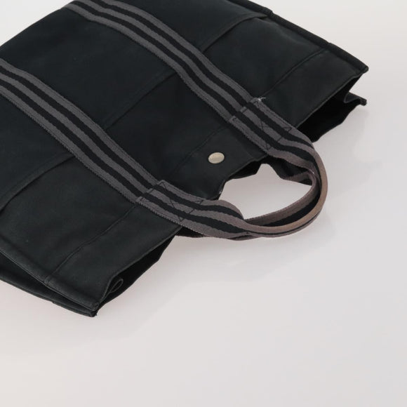 HERMES Fourre Tout Hand Bag Cotton 4 Set Navy Orange gray Auth BA13658