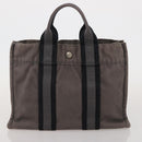 HERMES Fourre Tout Hand Bag Cotton 4 Set Navy Orange gray Auth BA13658-8