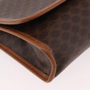 CELINE Macadam Canvas Shoulder Bag PVC Leather Brown Gold Auth BA13670-9