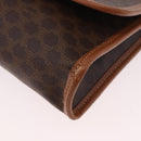 CELINE Macadam Canvas Shoulder Bag PVC Leather Brown Gold Auth BA13670-14