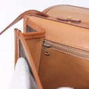 CELINE Macadam Canvas Shoulder Bag PVC Leather Brown Gold Auth BA13670-21