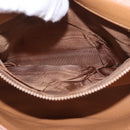 CELINE Macadam Canvas Shoulder Bag PVC Leather Brown Gold Auth BA13670-22