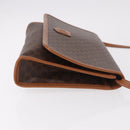CELINE Macadam Canvas Shoulder Bag PVC Leather Brown Gold Auth BA13670-3