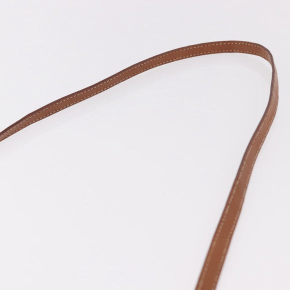 CELINE Macadam Canvas Shoulder Bag PVC Leather Brown Gold Auth BA13670