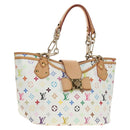 LOUIS VUITTON Monogram Multicolor Annie GM Tote Bag White M40303 Auth BA13672SAV-1