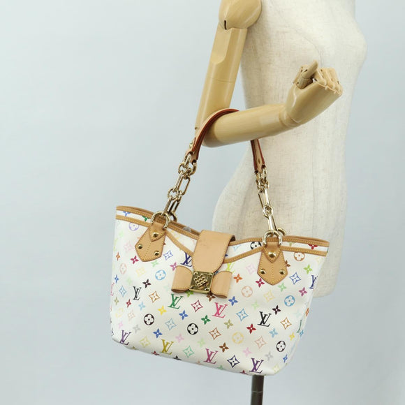 LOUIS VUITTON Monogram Multicolor Annie GM Tote Bag White M40303 Auth BA13672SAV