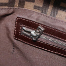 FENDI Zucca Canvas Mamma Baguette Shoulder Bag Brown Black Auth BA13674V-22