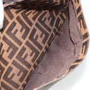 FENDI Zucca Canvas Mamma Baguette Shoulder Bag Brown Black Auth BA13674V-24