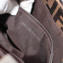 FENDI Zucca Canvas Mamma Baguette Shoulder Bag Brown Black Auth BA13674V-12