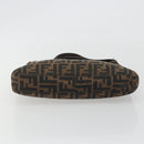 FENDI Zucca Canvas Mamma Baguette Shoulder Bag Brown Black Auth BA13674V-5