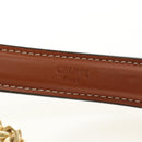 CELINE Triomphe Maillon Chain Shoulder Bag Leather Brown Gold Auth BA13676SAM-11