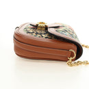 CELINE Triomphe Maillon Chain Shoulder Bag Leather Brown Gold Auth BA13676SAM-5