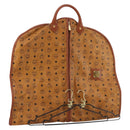 MCM Vicetos Logogram Garment Cover Leather Brown Gold Auth BA13677V-1