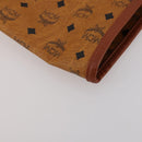 MCM Vicetos Logogram Garment Cover Leather Brown Gold Auth BA13677V-10