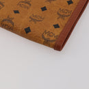 MCM Vicetos Logogram Garment Cover Leather Brown Gold Auth BA13677V-12