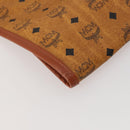 MCM Vicetos Logogram Garment Cover Leather Brown Gold Auth BA13677V-13