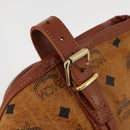 MCM Vicetos Logogram Garment Cover Leather Brown Gold Auth BA13677V-14