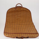 MCM Vicetos Logogram Garment Cover Leather Brown Gold Auth BA13677V-15