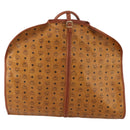 MCM Vicetos Logogram Garment Cover Leather Brown Gold Auth BA13677V-3