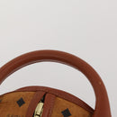 MCM Vicetos Logogram Garment Cover Leather Brown Gold Auth BA13677V-8