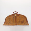 MCM Vicetos Logogram Garment Cover Leather Brown Gold Auth BA13677V-9