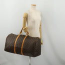 LOUIS VUITTON Monogram Keepall 55 Boston Bag M41424 LV Auth BA13678-23