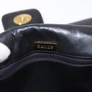 BALLY Ketting Schoudertas Leer Zwart Goud Geauth BA13679A-18