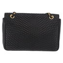 BALLY Ketting Schoudertas Leer Zwart Goud Geauth BA13679A-2