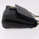 BALLY Ketting Schoudertas Leer Zwart Goud Geauth BA13679A-3