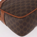 CELINE Macadam Canvas Shoulder Bag PVC Leather Brown Gold Auth BA13680A-9
