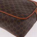 CELINE Macadam Canvas Shoulder Bag PVC Leather Brown Gold Auth BA13680A-14