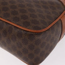 CELINE Macadam Canvas Shoulder Bag PVC Leather Brown Gold Auth BA13680A-16