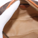 CELINE Macadam Canvas Shoulder Bag PVC Leather Brown Gold Auth BA13680A-11