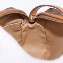 CELINE Macadam Canvas Shoulder Bag PVC Leather Brown Gold Auth BA13680A-19