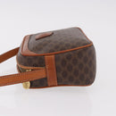 CELINE Macadam Canvas Shoulder Bag PVC Leather Brown Gold Auth BA13680A-4