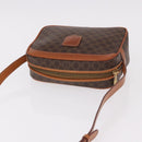 CELINE Macadam Canvas Shoulder Bag PVC Leather Brown Gold Auth BA13680A-6