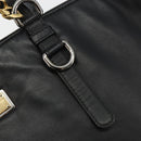 DOLCE&GABBANA Chain Tote Bag Leather Black Gold Auth BA13681V-10