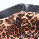 DOLCE&GABBANA Chain Tote Bag Leather Black Gold Auth BA13681V-20