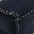 FENDI Mamma Baguette Tote Bag Canvas Navy Silver Auth BA13682V-9