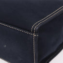 FENDI Mamma Baguette Tote Bag Canvas Navy Silver Auth BA13682V-16