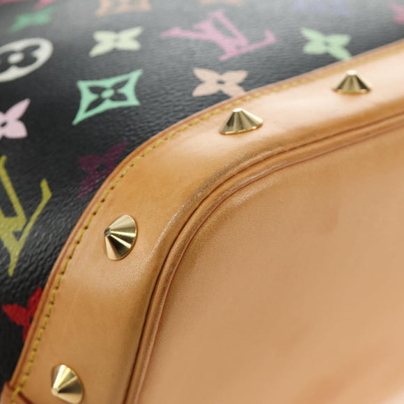 LOUIS VUITTON Monogram Multicolor Alma Hand Bag Black M92646 LV Auth BA13683SAV