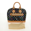 LOUIS VUITTON Monogram Multicolor Alma Hand Bag Black M92646 LV Auth BA13683SAV-12